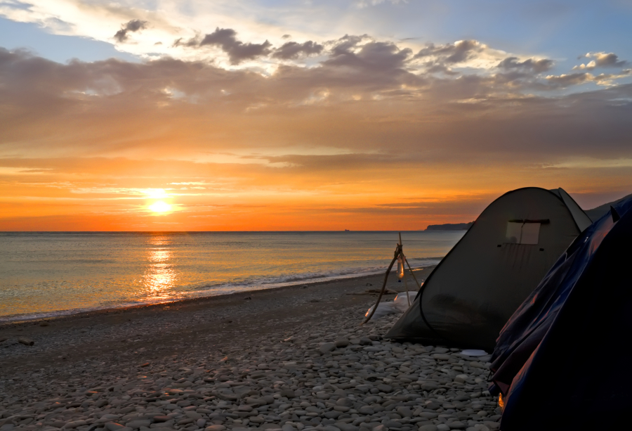 tente camping bord de mer Palmyre