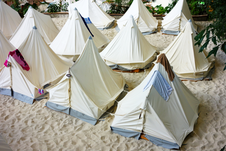 tente camping bord de mer Palmyre